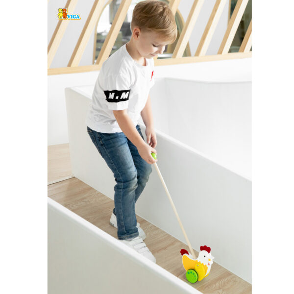 Дървена буталка Петел- дървени проходилки и буталки от Viga toys-bellamiestore