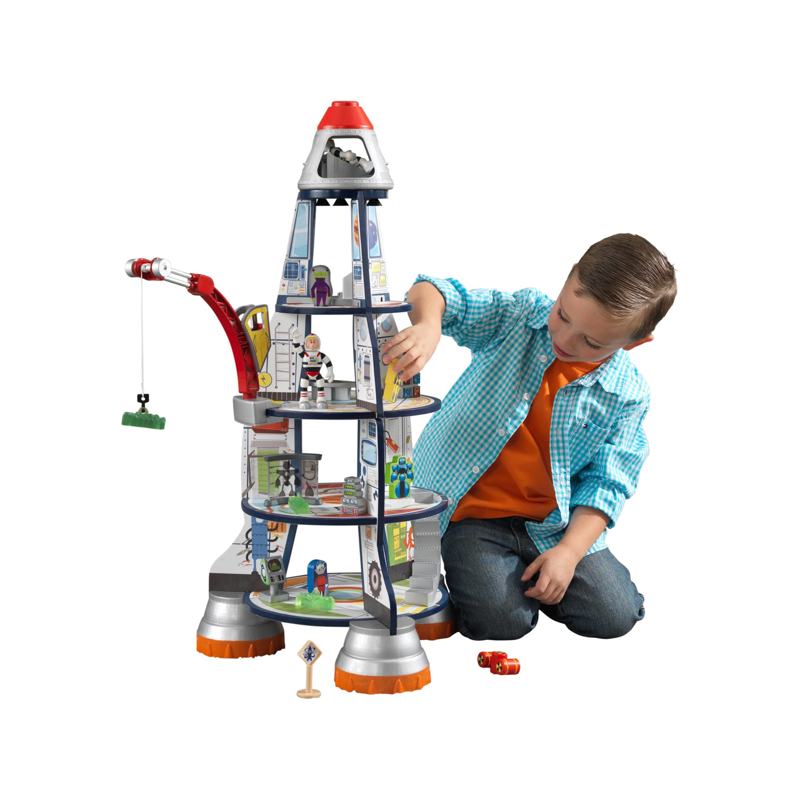 KidKraft - дървена играчка за момчета - Космическа ракета(1)-bellamie
