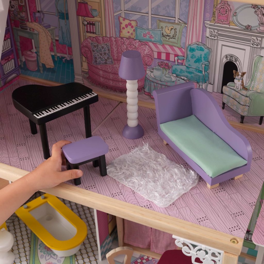 Детска дървена къща за кукли с обзавеждане Анна от Kidkaft - Магазин Bellamie