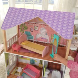 Красива дървена къща за кукли - Попи на Kidkraft- дървени ролеви играчки(3)-bellamiestore