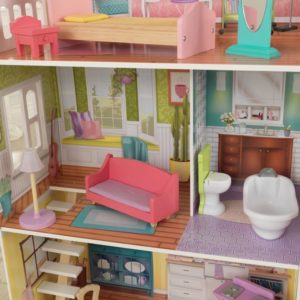 Красива дървена къща за кукли - Попи на Kidkraft- дървени ролеви играчки(4)-bellamiestore