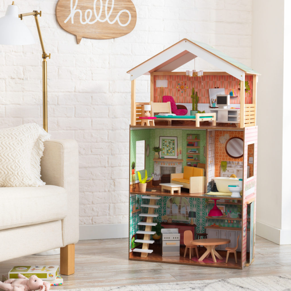 Модерна дървена къща за кукли - Къщата на Доти от Kidkraft - Магазин Беллами