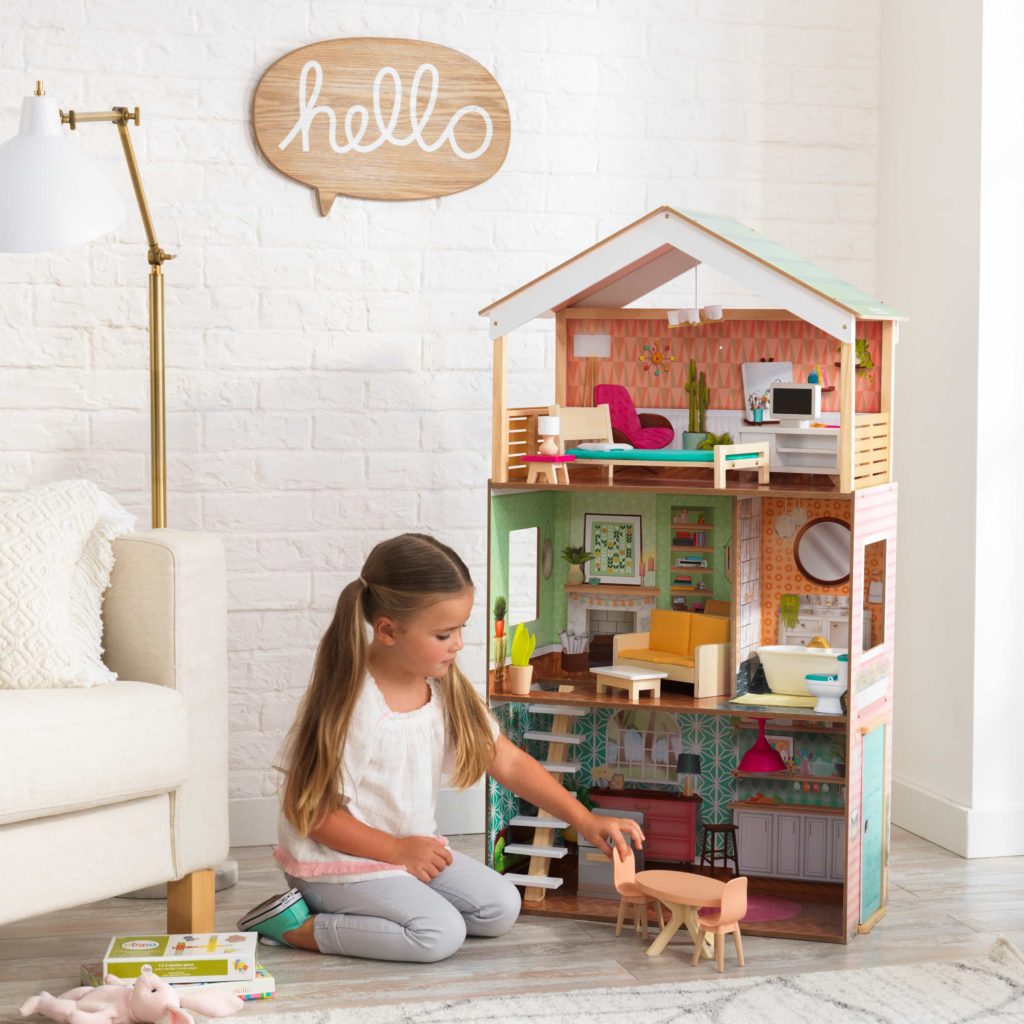 Модерна дървена къща за кукли - Къщата на Доти от Kidkraft - Магазин Bellamie