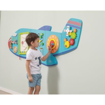 Дървена играчка за стена - Самолет от Viga toys- подходяща за детски градини и ясли(5)-bellamiestore