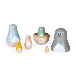 Дървени матрьошки - Пингвини - дървени играчки от Janod-bellamiestore