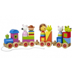 Дървено влакче с животни за дърпане от Orange Tree Toys(5)-bellamiestore