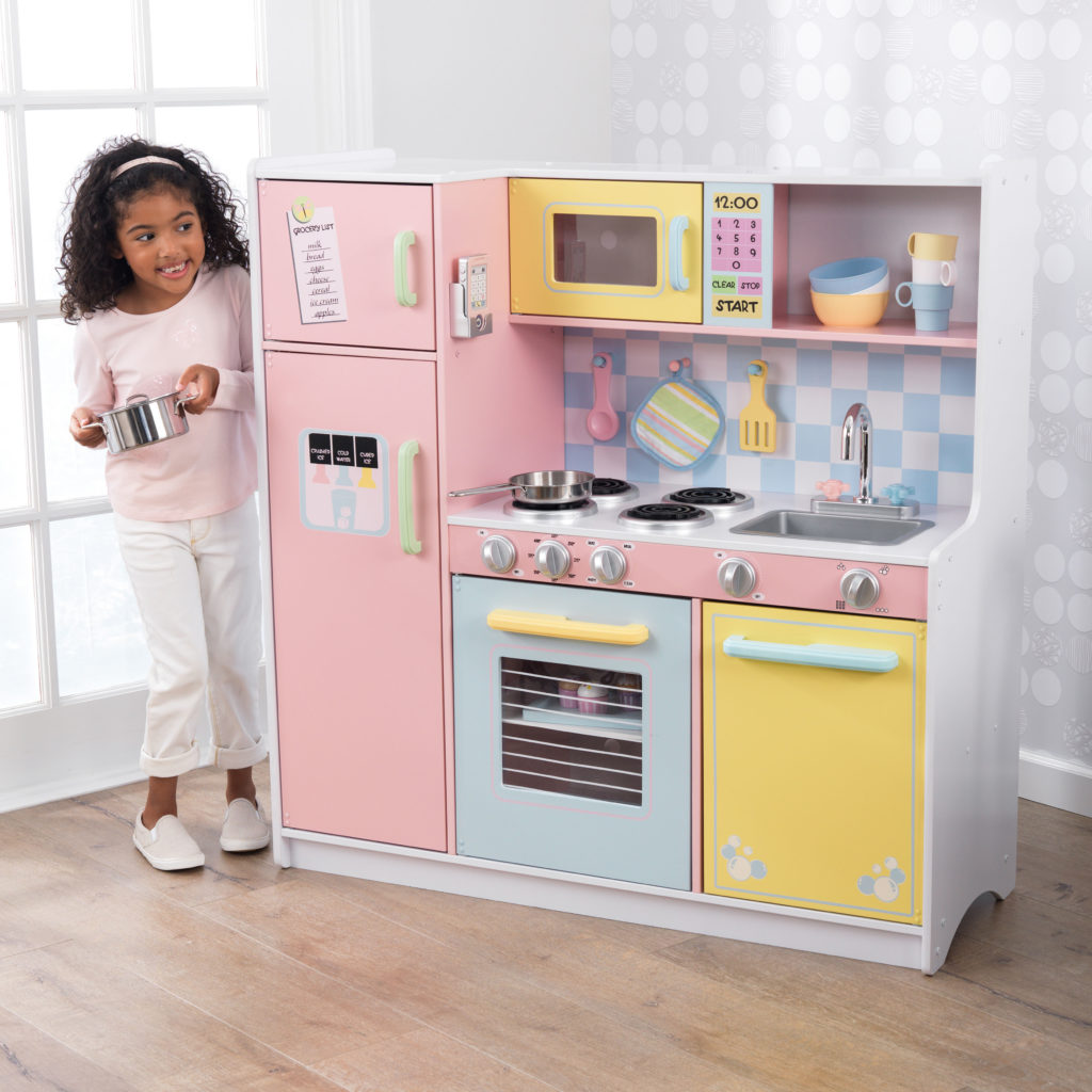 Голяма детска дървена кухня в пастелни цветове от KidKraft - Bellamiestore