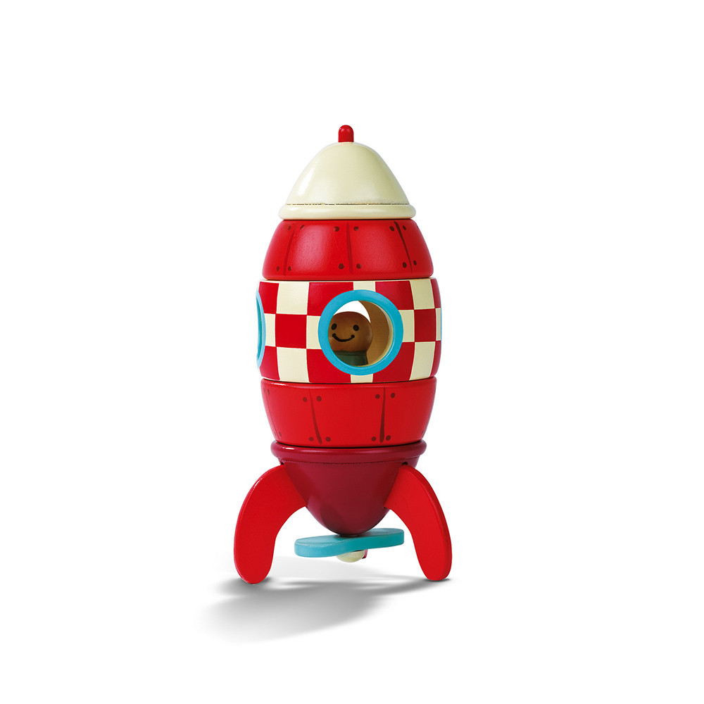 Детска дървена играчка Ракета- детски играчки за момчета от Janod-bellamiestore