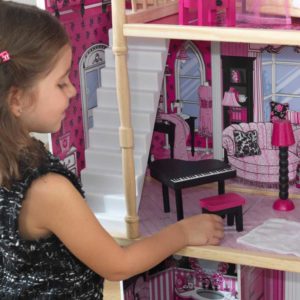 Дървена къща за кукли -Амелия от KidKraft- детски играчки за момичета -дървена играчка(4)-bellamiestore