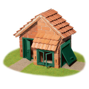 Строителен комплект с тухли- Къща с гараж- конструктори и творчески комплекти от Teifoc(2)-bellamiestore