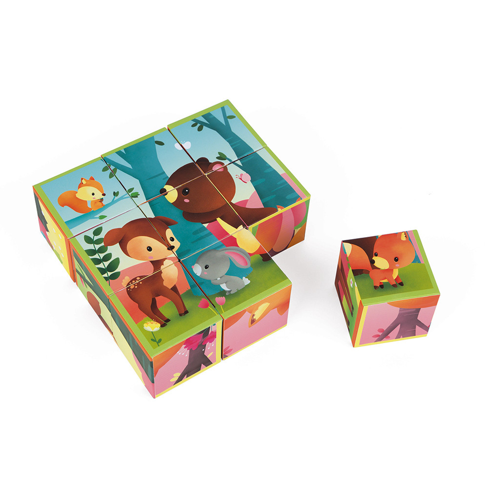 Детски пъзел от кубчета - Горските животни - Детски играчки от Janod-bellamiestore