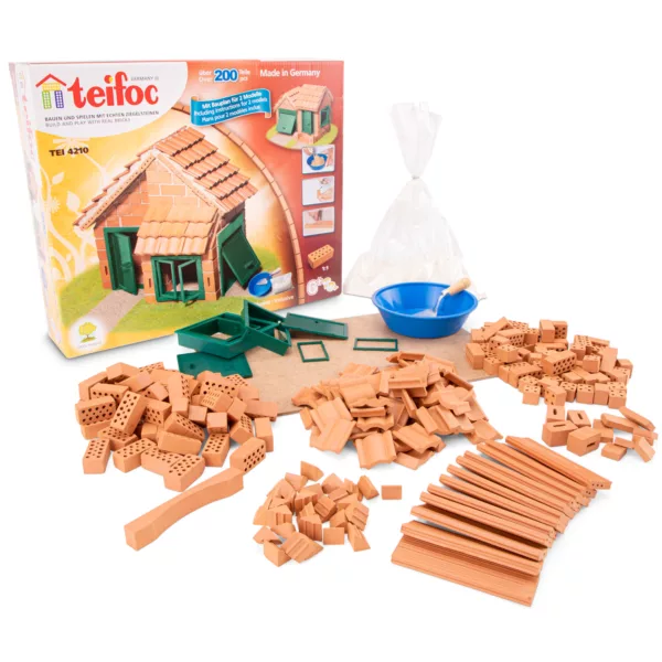 Строителен комплект с истински тухли Teifoc елементи и материали