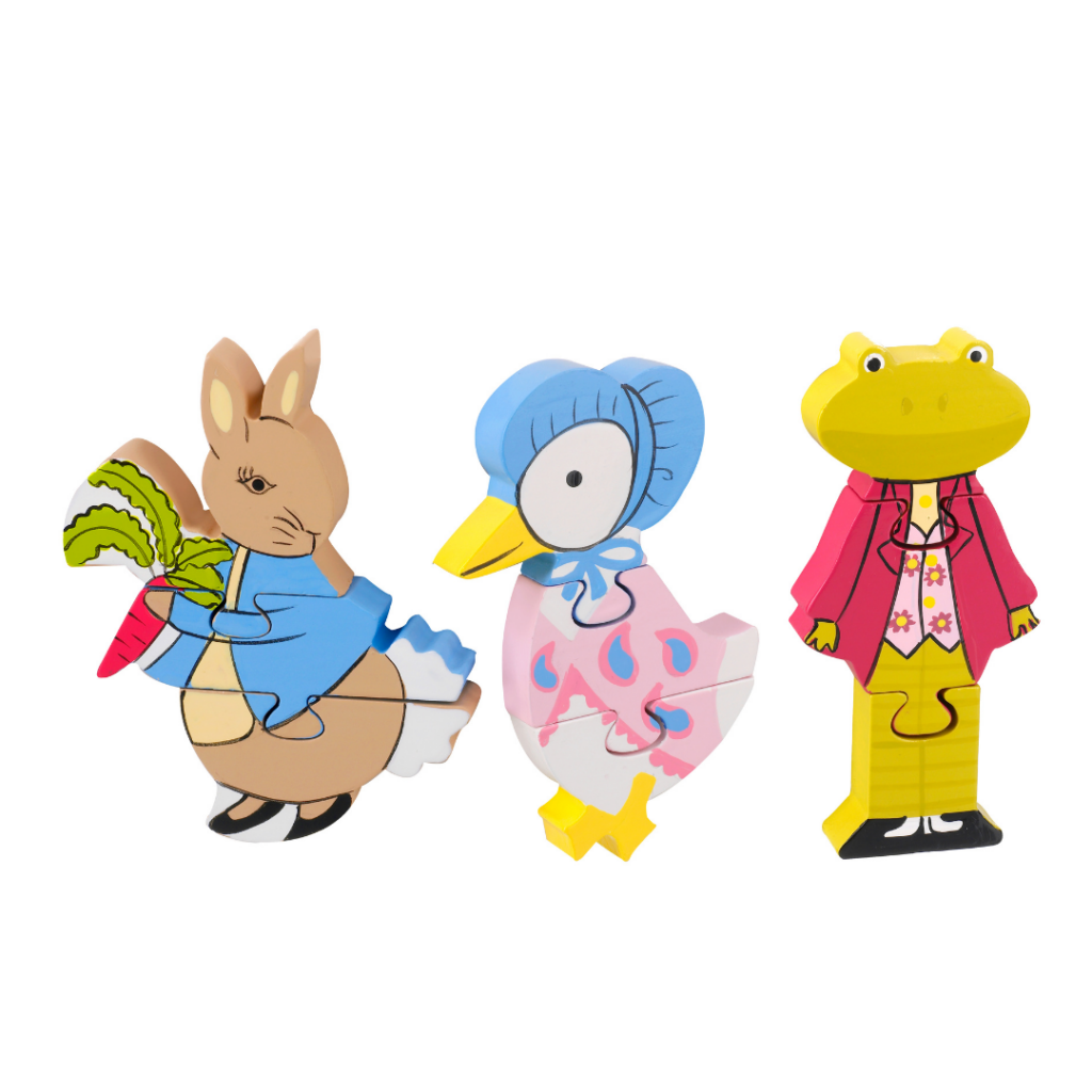 Детски пъзел от дърво - Зайчето Питър и приятели - бебешки играчки от Orange tree toys(1)-bellamiestore