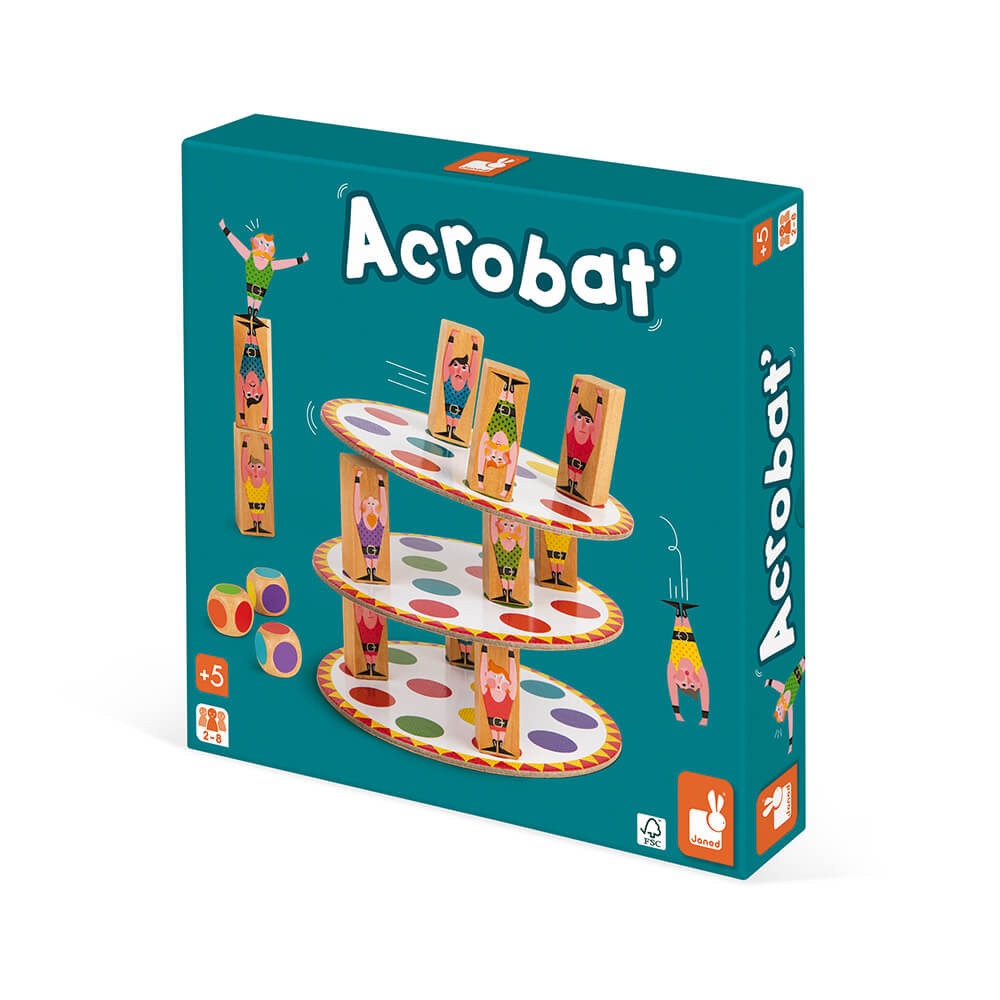 Настолна състезателна игра за сръчност - Акробат- детски играчки от Janod -bellamiestore