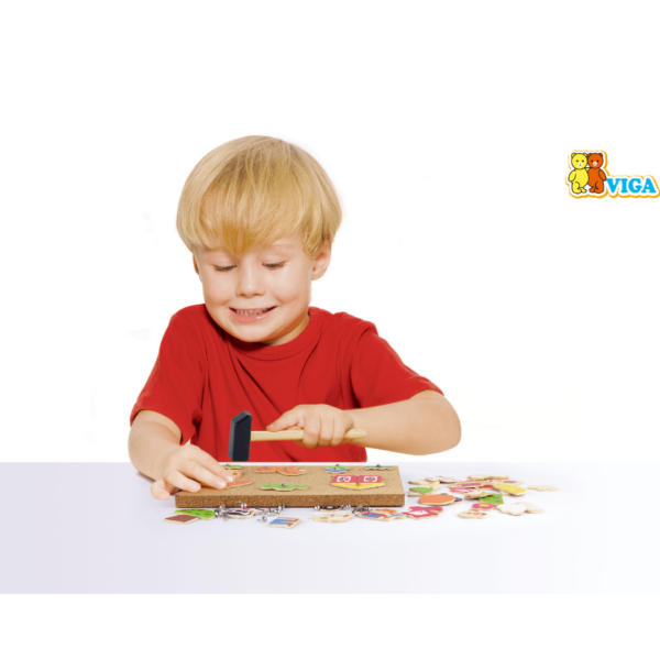 Образователна игра за сръчност - Ферма- дървена играчка от Viga toys(1)-bellamiestore