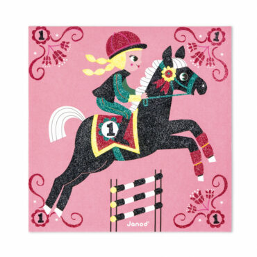 Света на конете - карти с брокат - творчески комплекти от Janod-bellamiestore