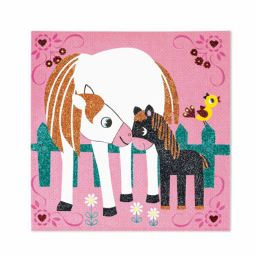 Света на конете - карти с брокат - творчески комплекти от Janod(2)-bellamiestore