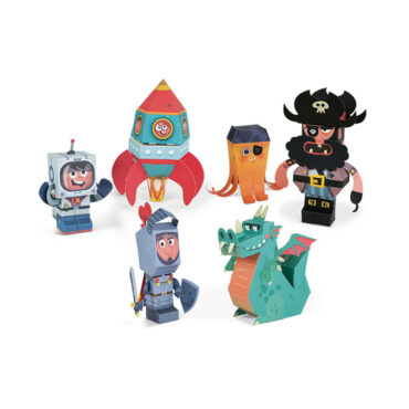 Творчески комплект - Направи си герои от хартия - детски играчки за момчета от Janod(5)-bellamiestore