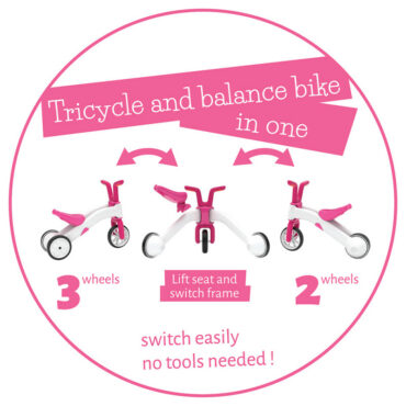 Bunzi детско баланс колело в розово от Chillafish-bellamiestore