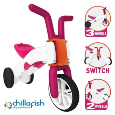 Bunzi детско баланс колело в розово от Chillafish(2)-bellamiestore