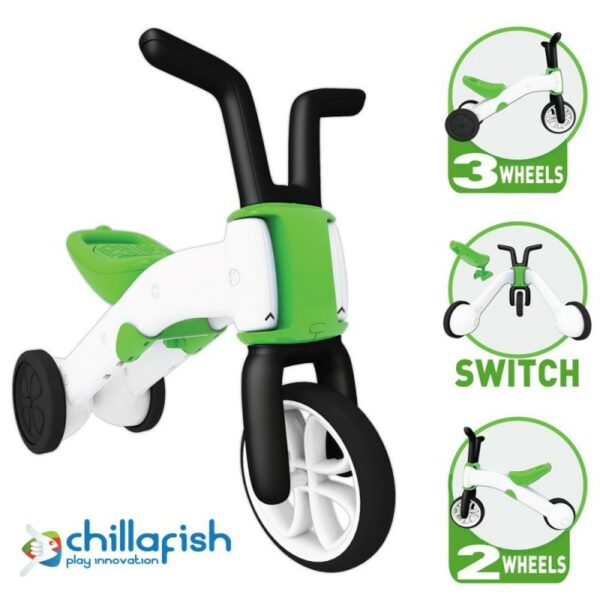 Bunzi детско колело за баланс в зелено от Chillafish(5)-bellamiestore