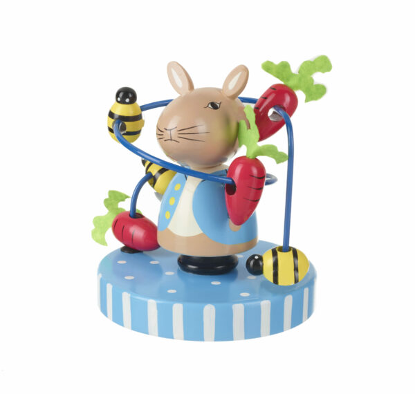 Дървена играчка спирала с фигурки - Заека Питър - бебешка играчка - Bellamie