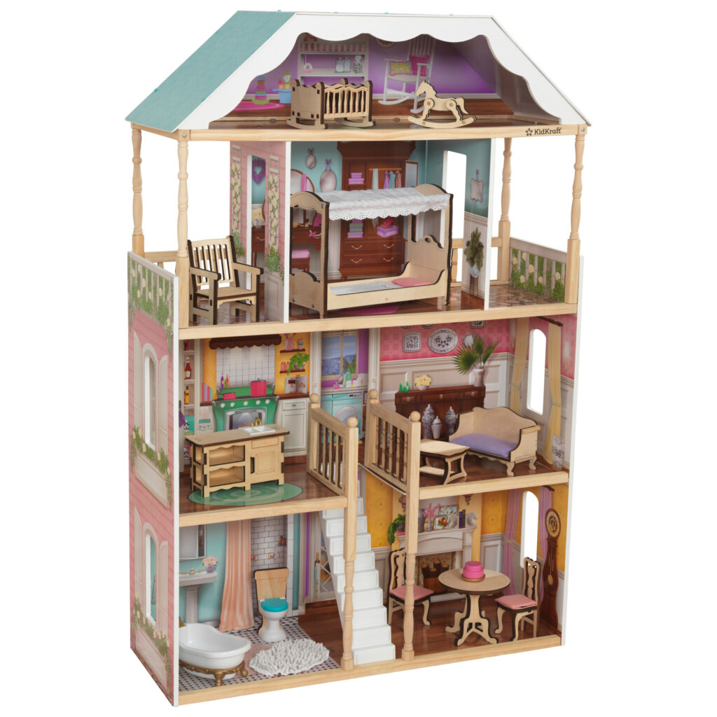 Дървена куклена къща Карлота от KidKraft - дървена играчка - Bellamie