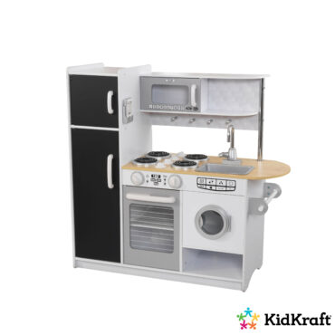 Голяма детска дървена кухня с хладилник Pepperpot от KidKraft - Bellamie