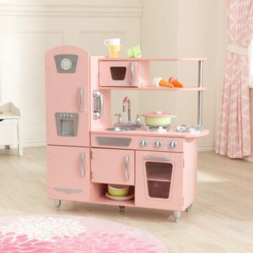 Винтидж детска дървена кухня в розово - детска играчка от Kidkraft(2)-bellamiestore