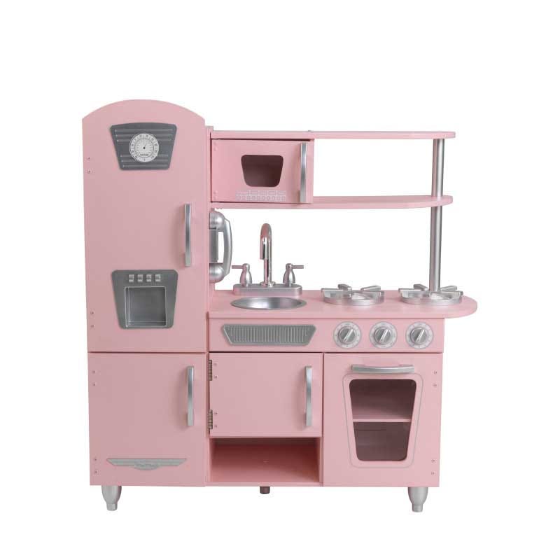 Винтидж детска дървена кухня в розово - детска играчка от Kidkraft-bellamiestore