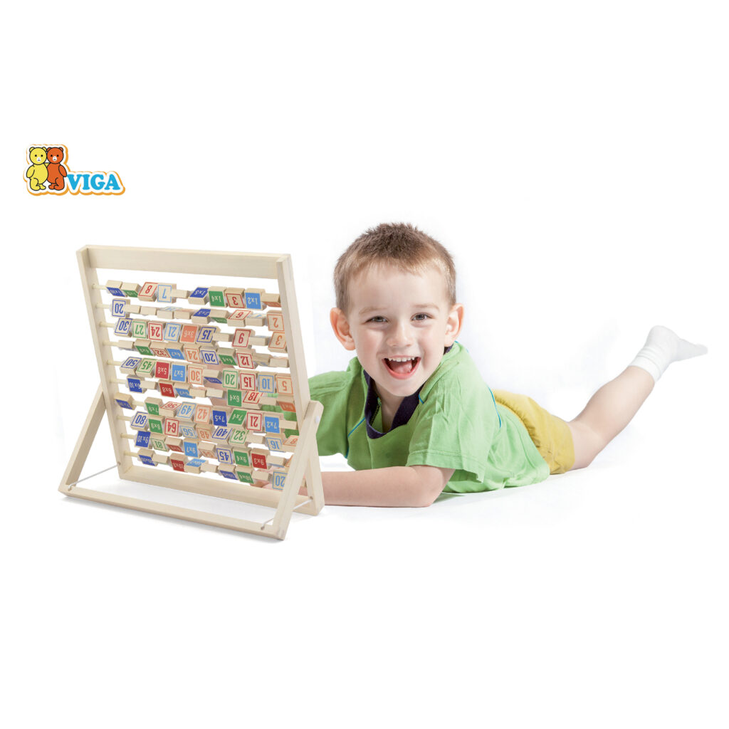 Дървена таблица за умножение на стойка- образователна играчка от Viga toys-bellamiestore