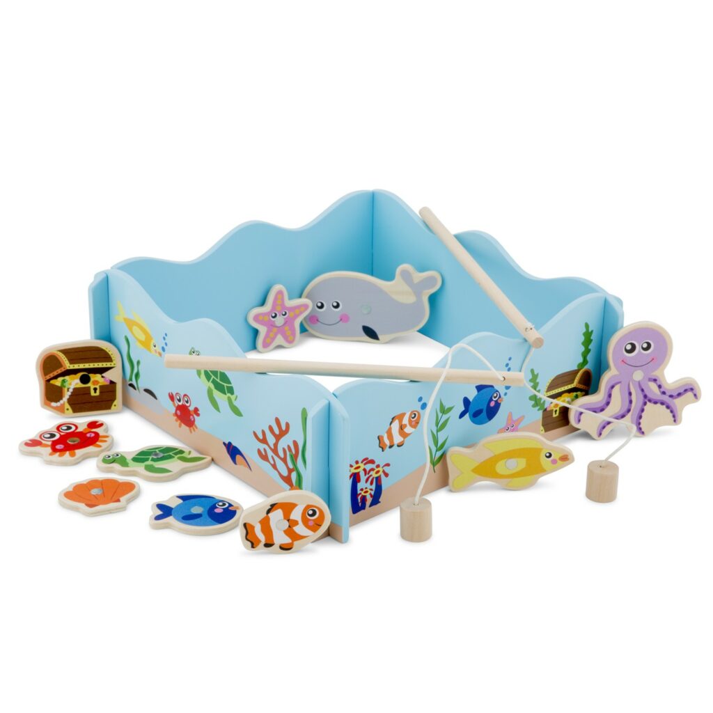 Забавна игра - Аквариум с рибки - дървени образователни играчки от New classic toys-bellamiestore