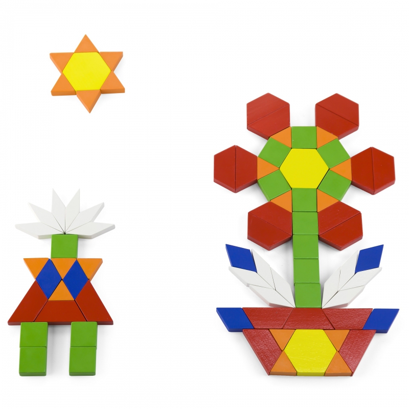 Дървена цветна мозайка от 250 части - образователни играчки от Viga toys-bellamiestore