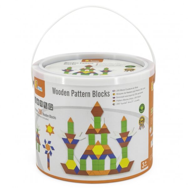 Дървена цветна мозайка от 250 части - образователни играчки от Viga toys-bellamiestore