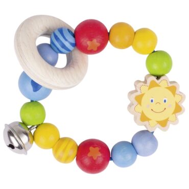 Дъррвена бебешка дрънкалка Слънце - Бебешки играчки от Heimess-bellamiestore