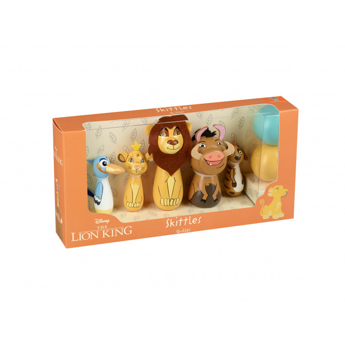 боулинг за деца с дървени фигурки от Цар Лъв - Disney от Orange tree toys-bellamiestore