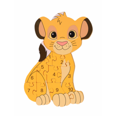 Детски пъзел с числа лъвчето Симба - Disney от Orange tree toys-bellamiestore