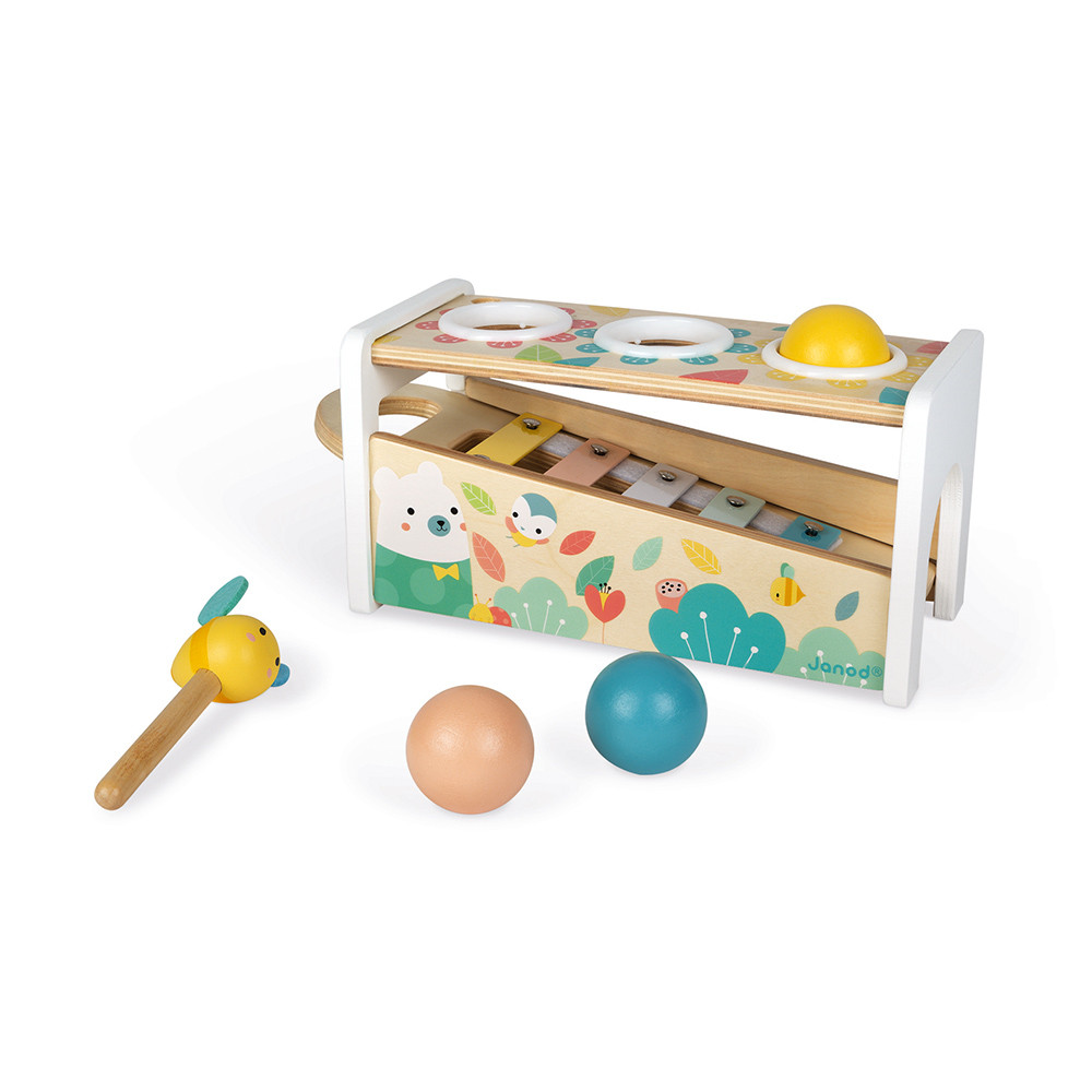 Janod детски ксилофон с топки бебешка играчка - bellamiestore