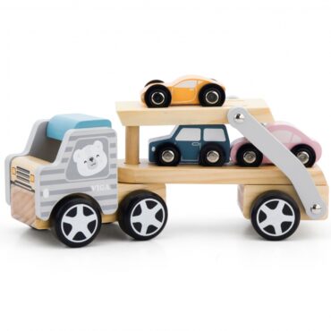 Дървен камион с три коли Polar Bear от Viga toys-bellamiestore