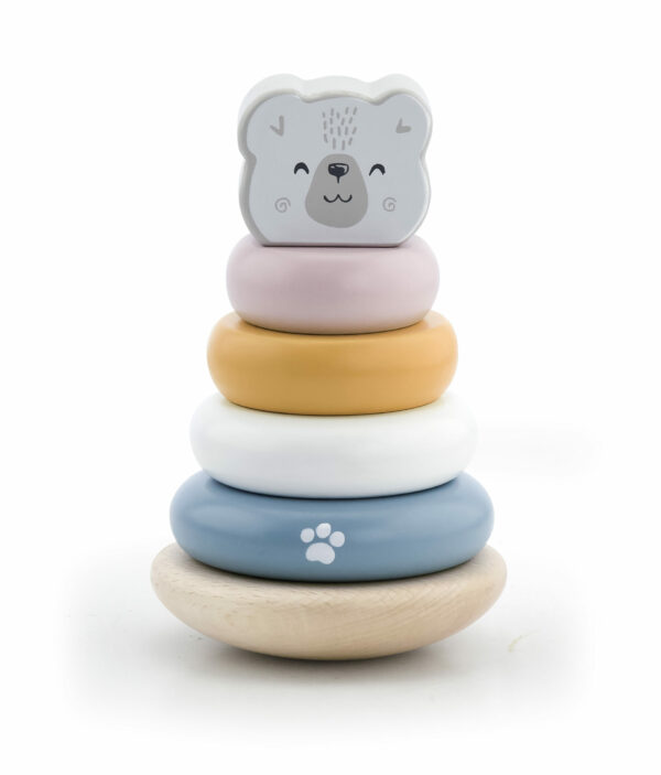 Дървена играчка - Рингове за нанизване PolarB-bellamiestore