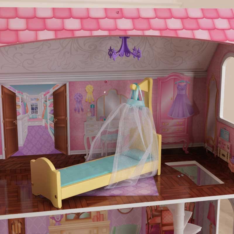 Дървена къща за кукли Барбита Пенелопе от KidKraft-bellamiestore