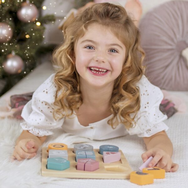 Геометричен пъзел с животни PolarB от Viga toys-bellamiestore
