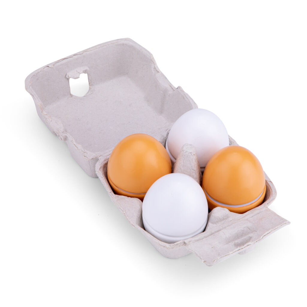 Дървени яйца в картонена кутия от New classic toys-bellamiestore