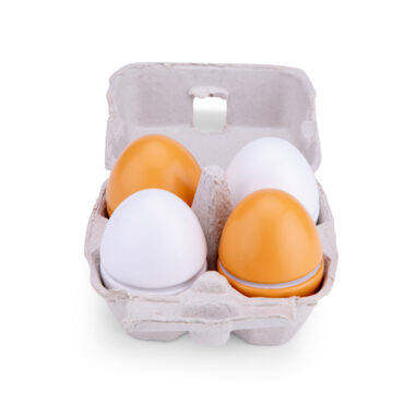 Дървени яйца в картонена кутия от New classic toys-bellamiestore