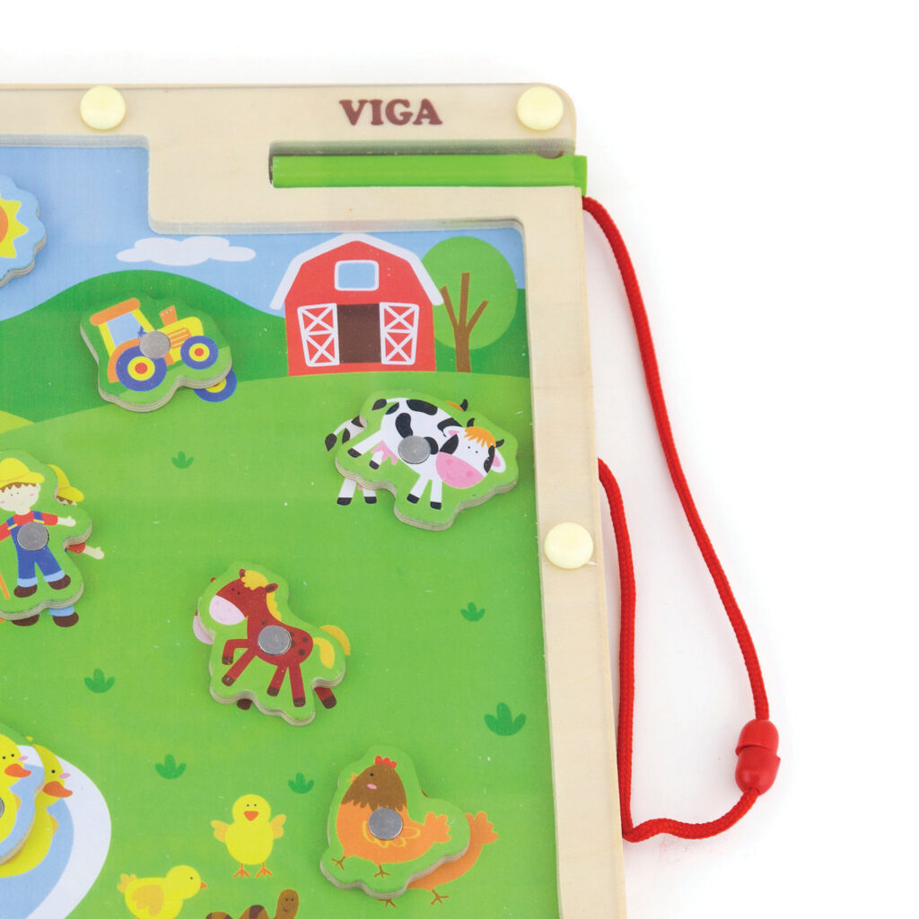 Магнитна образователна игра с животни от фермата Viga toys-bellamiestore