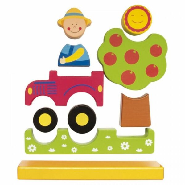 Viga toys дървен магнитен пъзел Фермер-bellamiestore