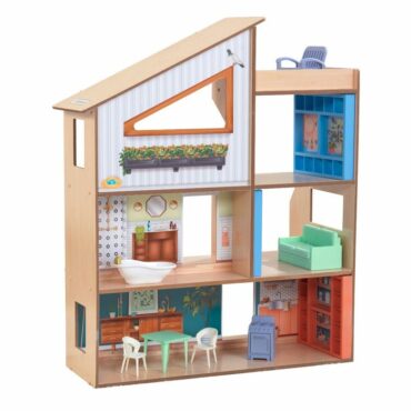 Дървена къщичка за кукли Хейзал от KidKraft-bellamiestore