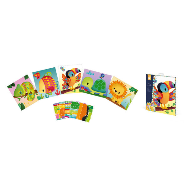 Janod - Творчески комплект - Стикери с животни-bellamiestore