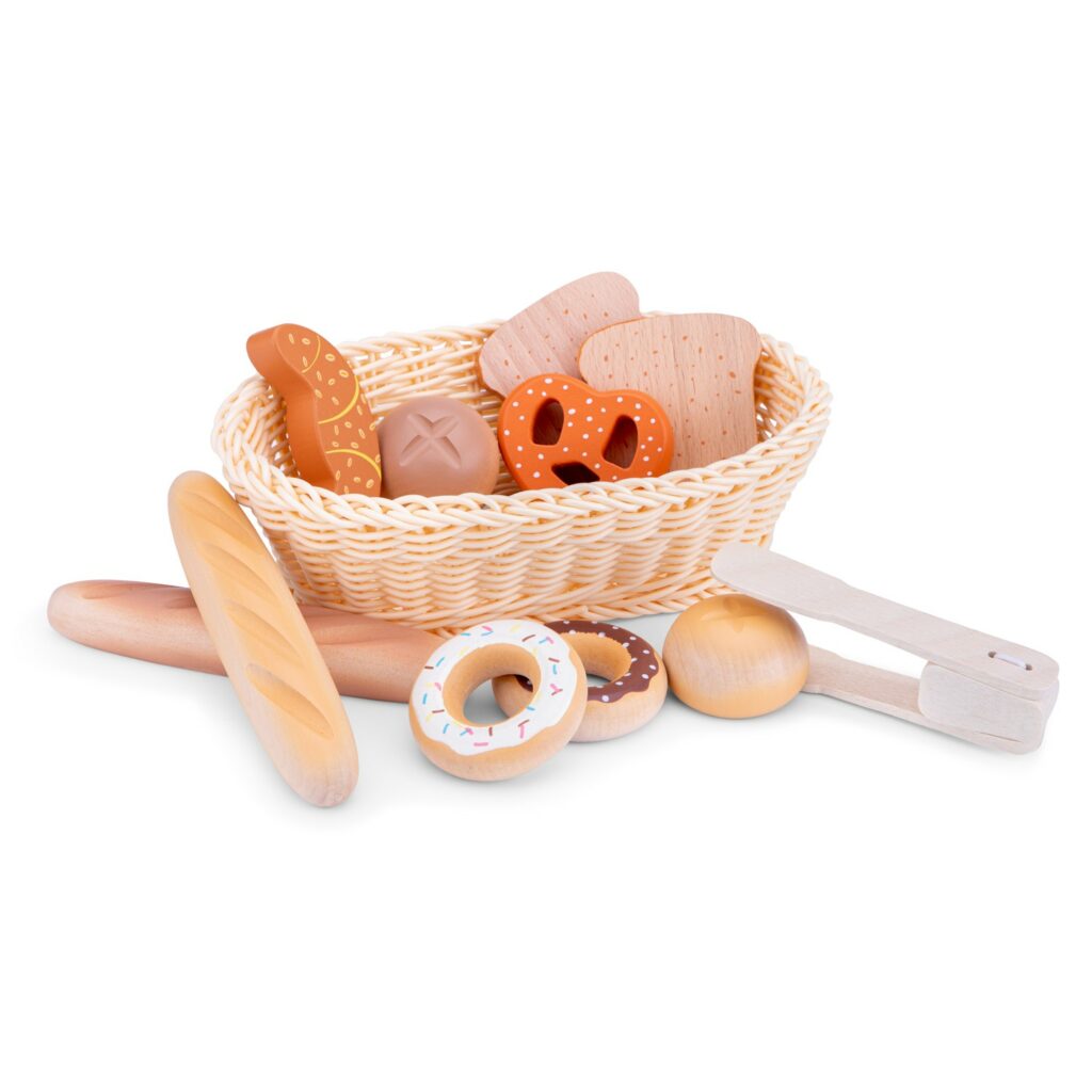 Дървена играчка - кошница с хлебчета от New classic toys-bellamiestore