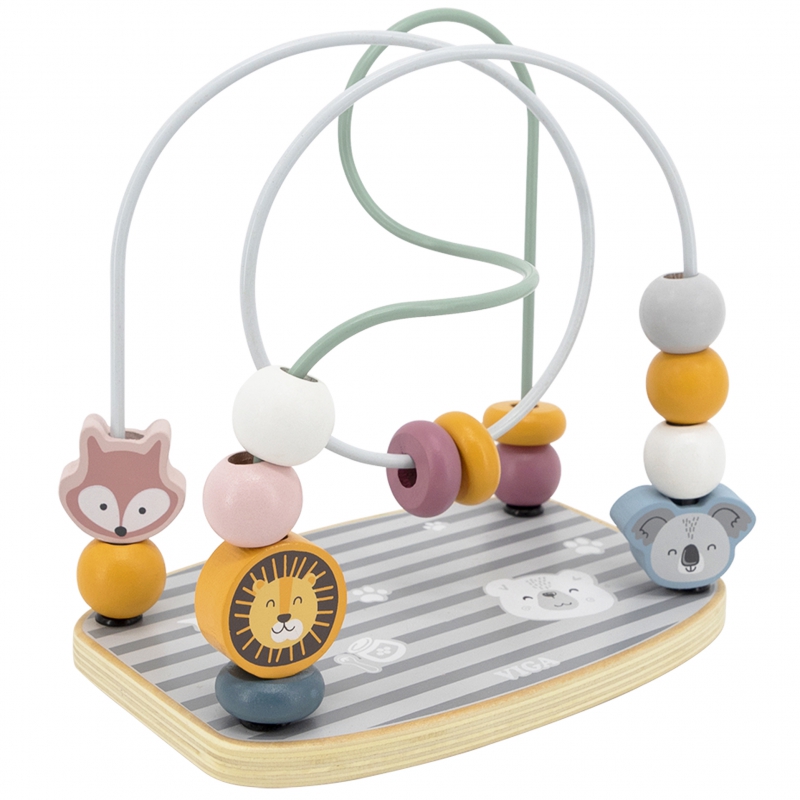 Дървена играчка - Спирала с топчета и животни Polar B от Viga toys-bellamiestore